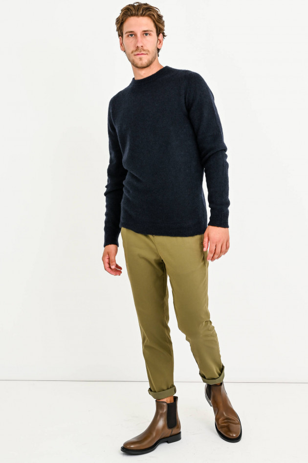 Roberto Collina Pullover aus Seiden-Kaschmir-Mix in Navy
