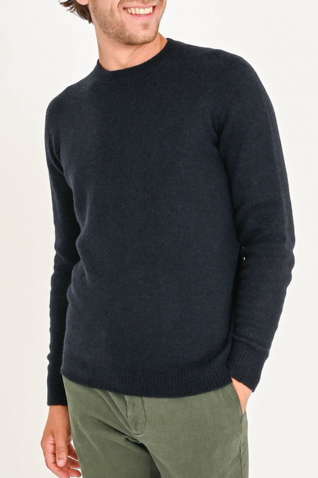 Roberto Collina Rundhals Pullover in Navy