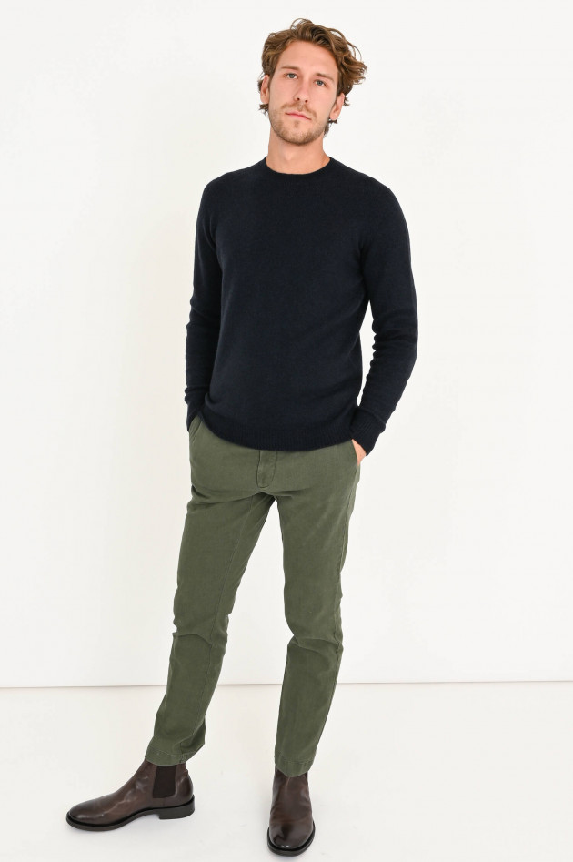 Roberto Collina Rundhals Pullover in Navy