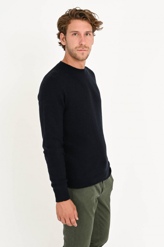 Roberto Collina Rundhals Pullover in Navy