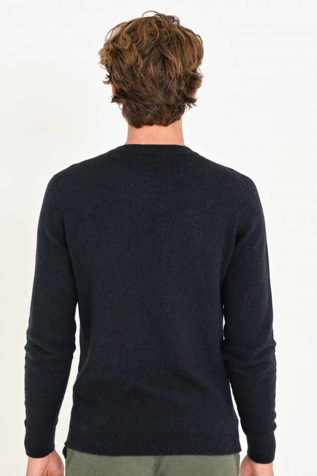 Roberto Collina Rundhals Pullover in Navy