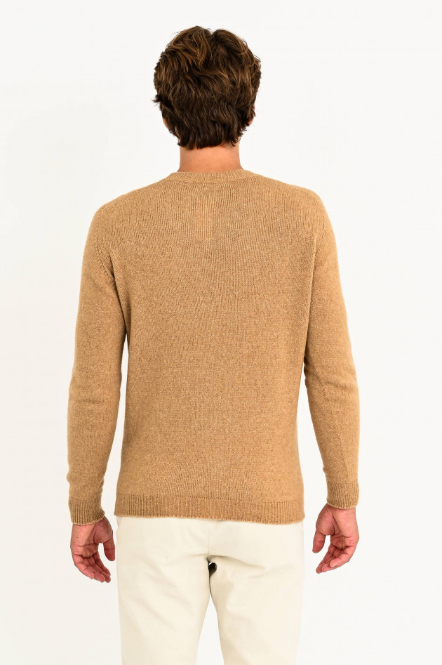 Roberto Collina Rundhals Pullover in Camel