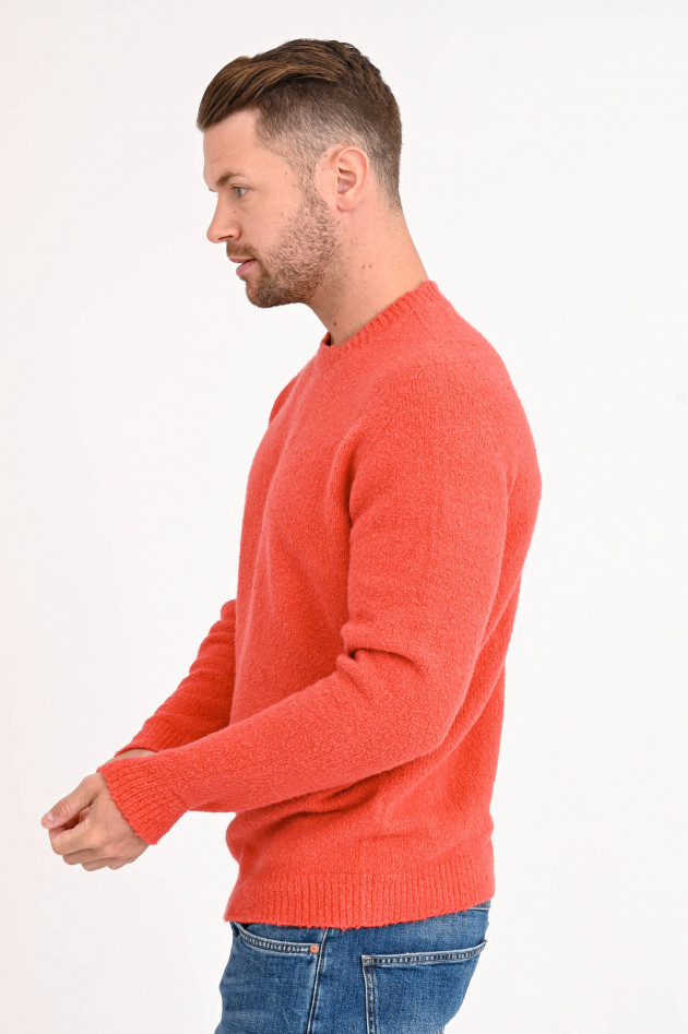 Roberto Collina Pullover aus Baumwollmix in Pastellorange