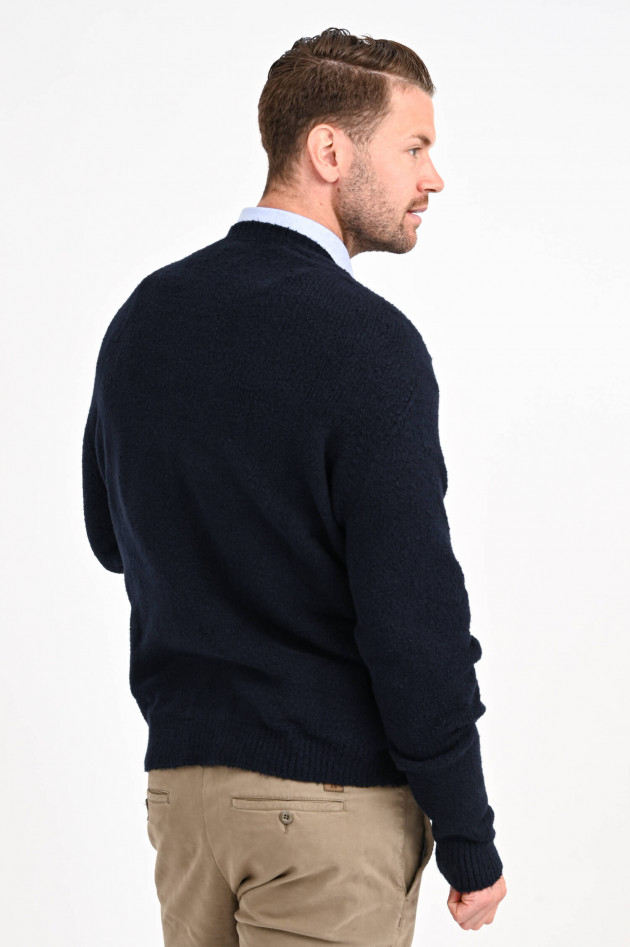 Roberto Collina Pullover aus Baumwollmix in Navy