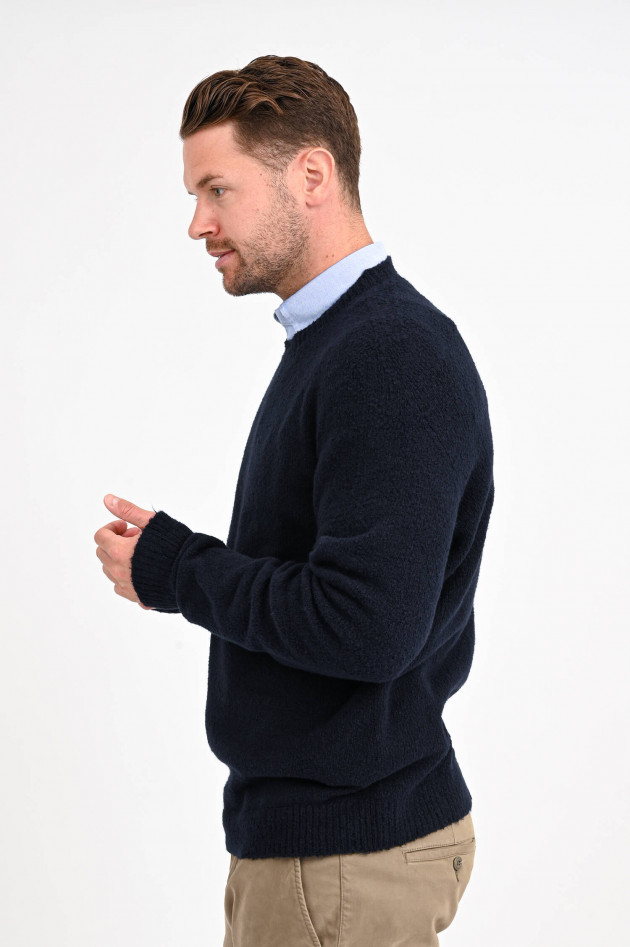 Roberto Collina Pullover aus Baumwollmix in Navy