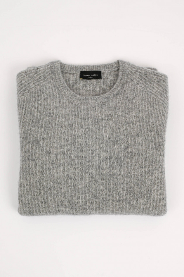 Roberto Collina Cashmix Pullover in Hellgrau