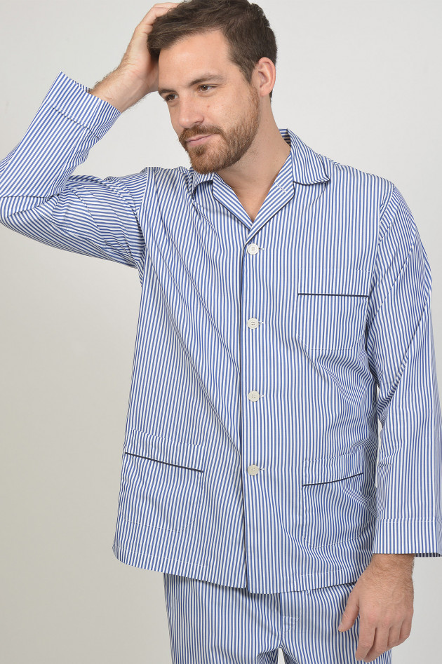 Roberto Ricetti Schlafanzug 2 - teilig in Blau/Weiß