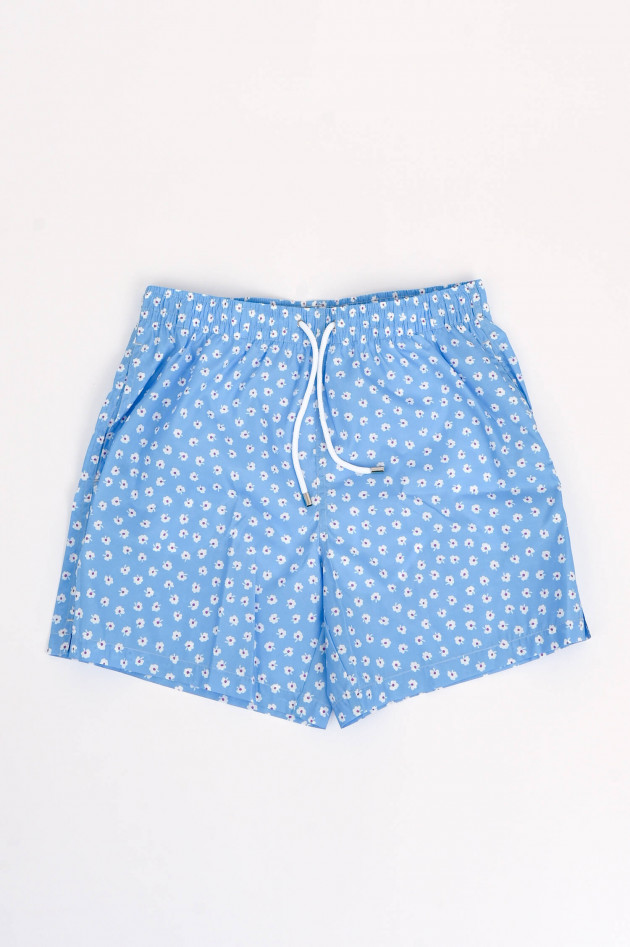 Rosi Collection Badehose mit Blumen in Blau gemustert