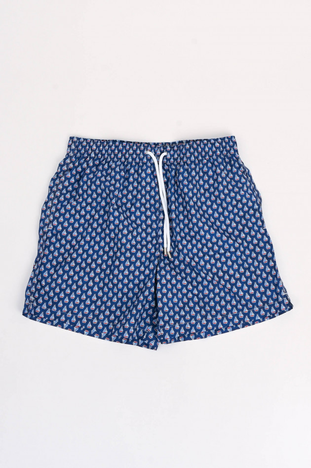 Rosi Collection Badehose mit Boot-Print in Blau