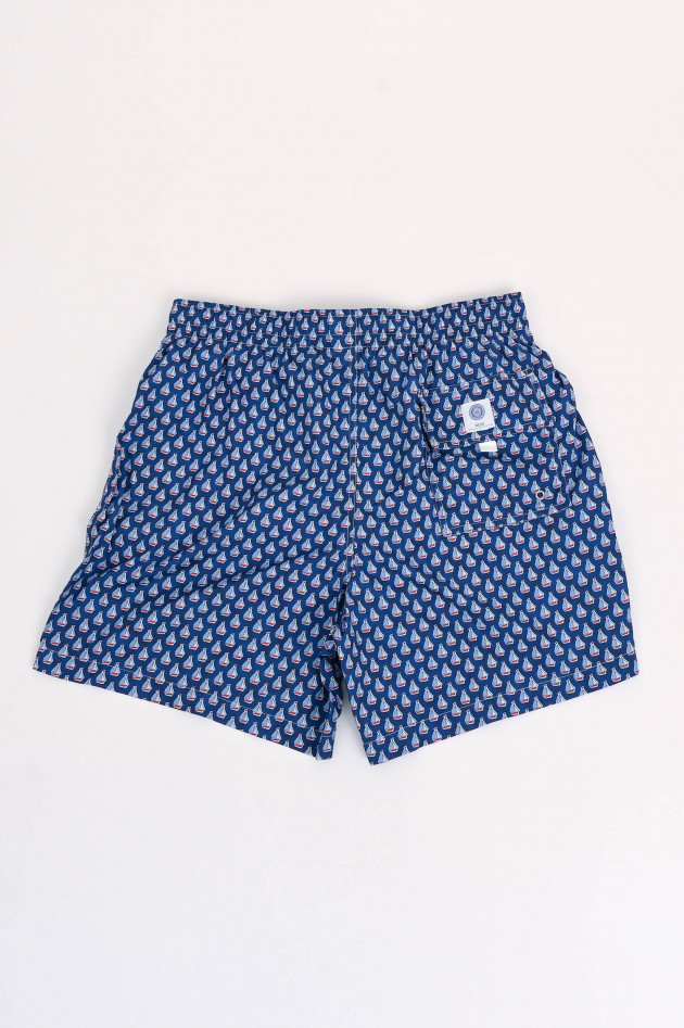 Rosi Collection Badehose mit Boot-Print in Blau