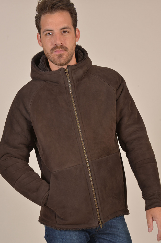 Salvatore Santoro Lederjacke Braun