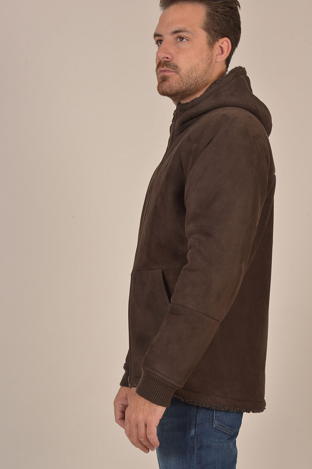 Salvatore Santoro Lederjacke Braun