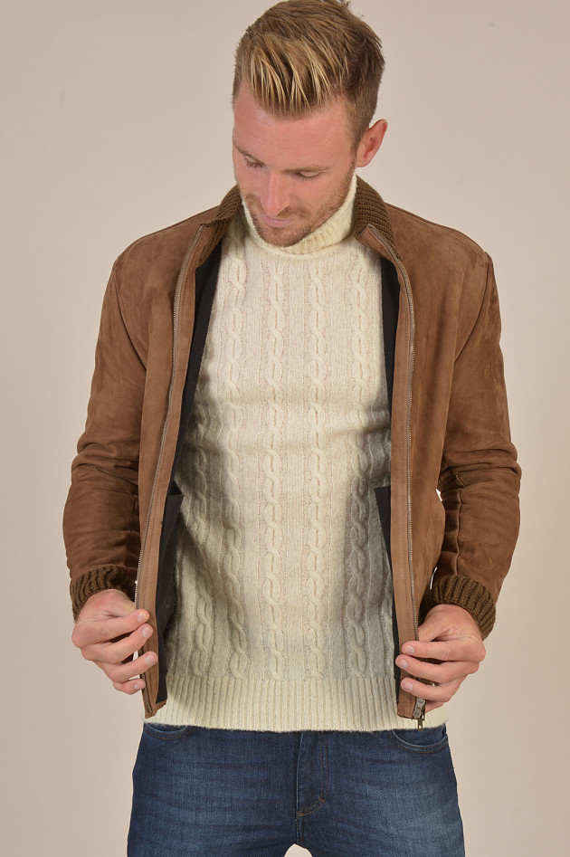 Salvatore Santoro Lederjacke in Braun