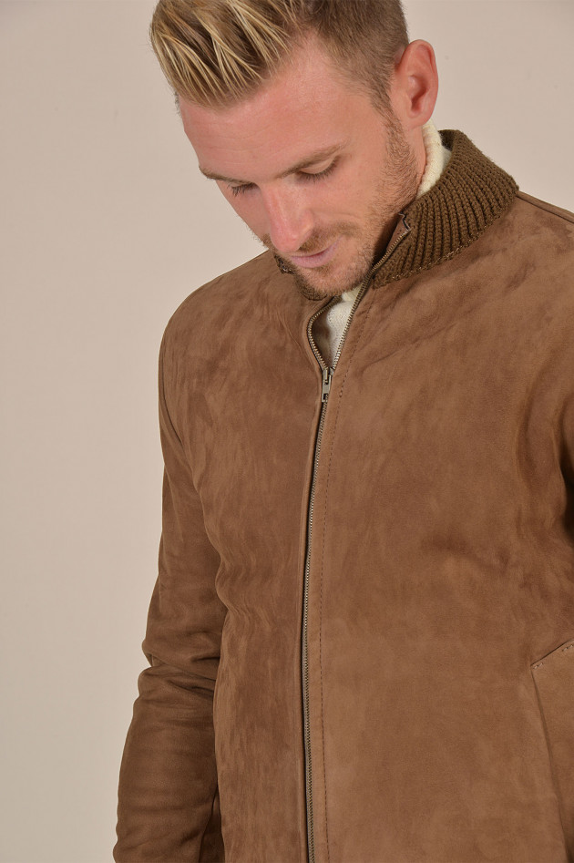 Salvatore Santoro Lederjacke in Braun