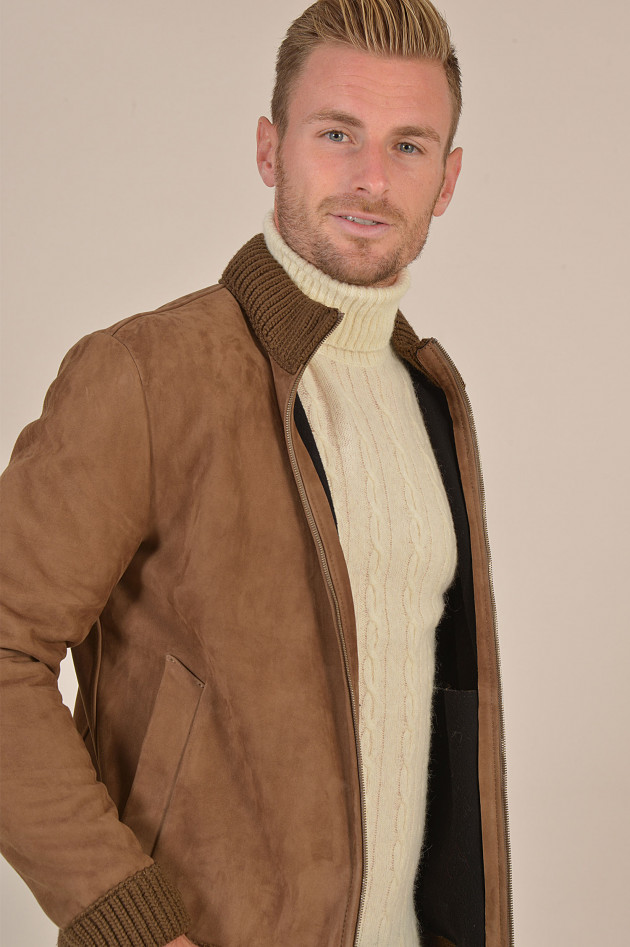 Salvatore Santoro Lederjacke in Braun