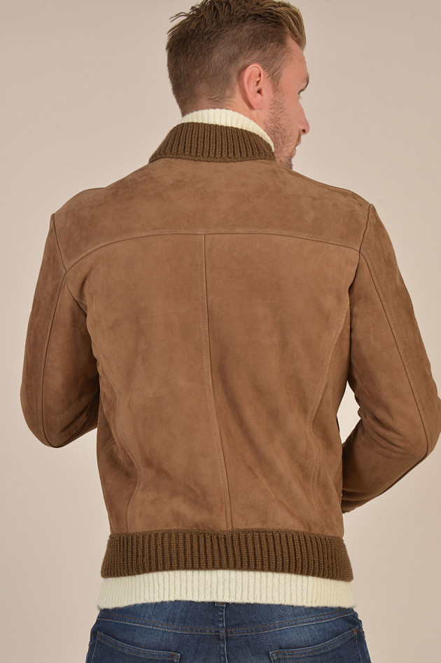 Salvatore Santoro Lederjacke in Braun
