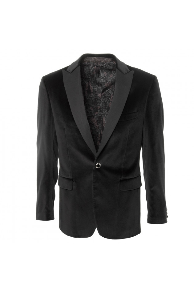 Etro Samtsakko in Schwarz