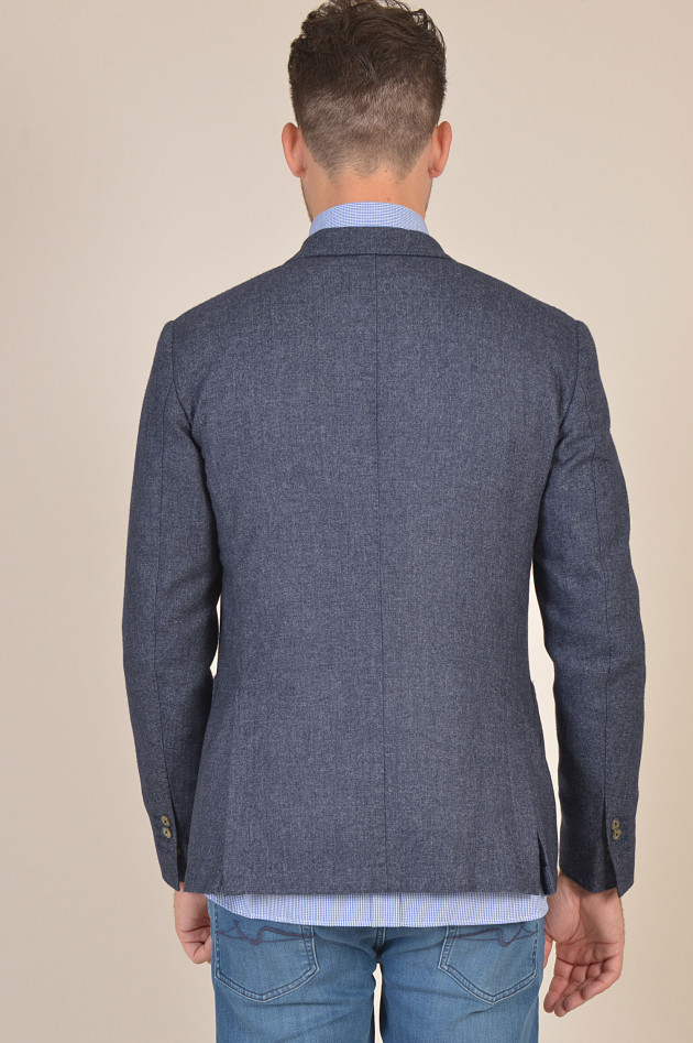 Santaniello Sakko aus Cashmere in Blau meliert