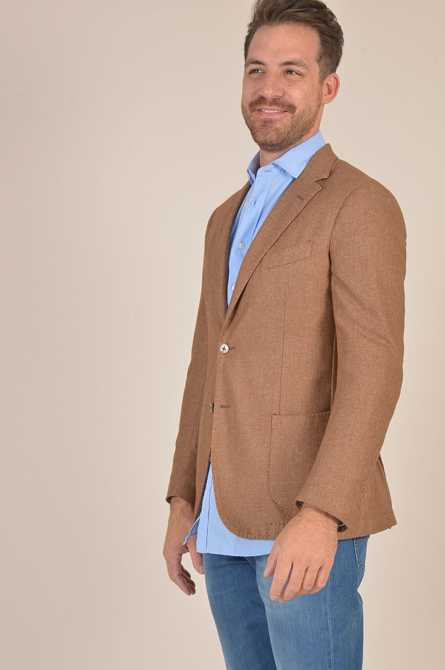 Santaniello Sakko aus Cashmere in Braun meliert