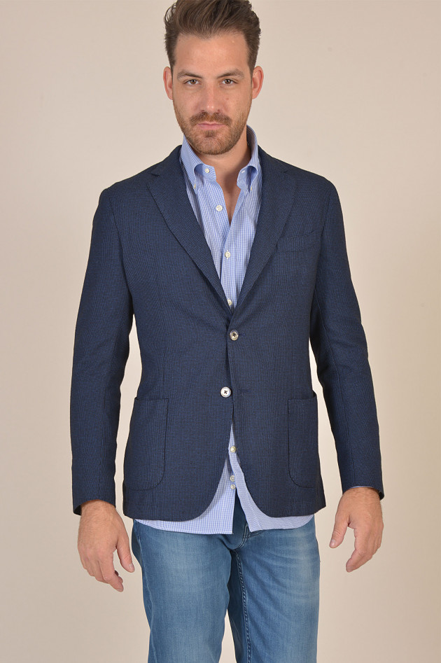 Santaniello Sakko in Blau gemustert