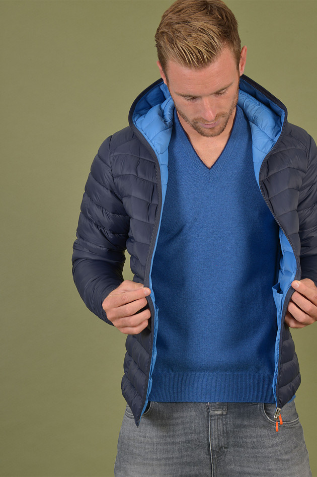 Save the duck Jacke mit Kapuze in Schwarz/Blau
