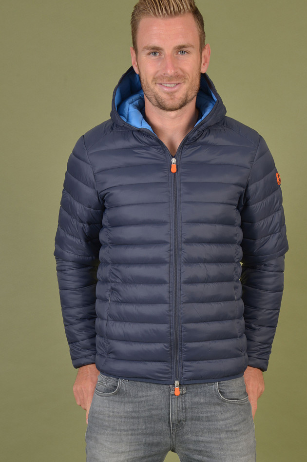Save the duck Jacke mit Kapuze in Schwarz/Blau
