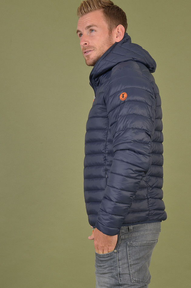 Save the duck Jacke mit Kapuze in Schwarz/Blau