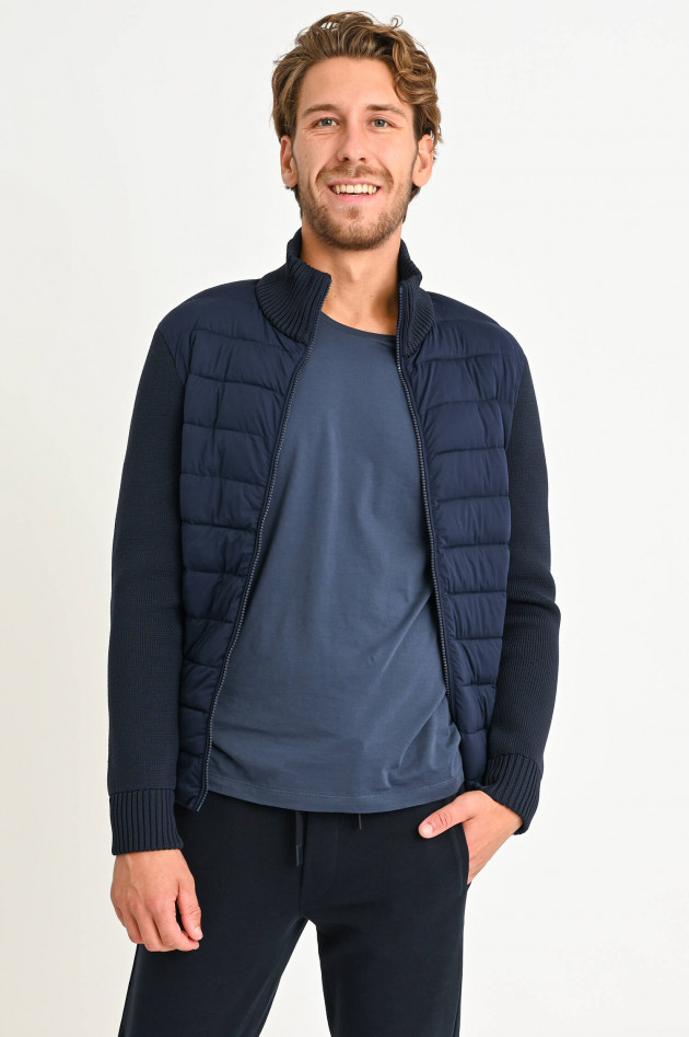 Save the duck Strickjacke mit Stepp-Einsatz REKY in Navy