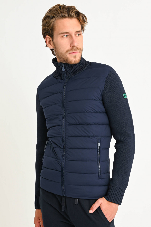 Save the duck Strickjacke mit Stepp-Einsatz REKY in Navy