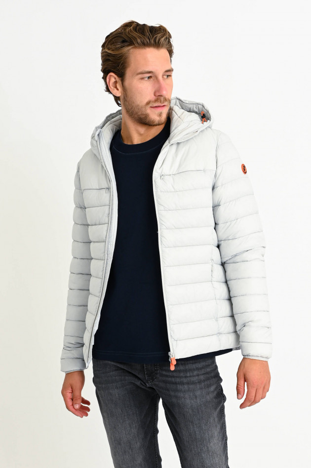 Save the duck Steppjacke mit Kapuze in Hellgrau