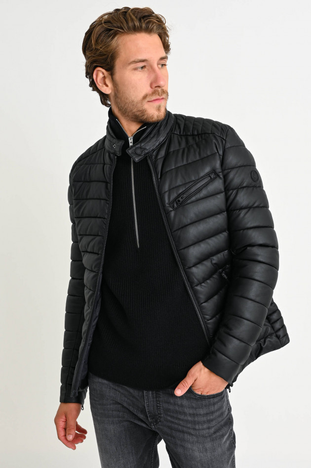 Save the duck Vegane Lederjacke in Schwarz