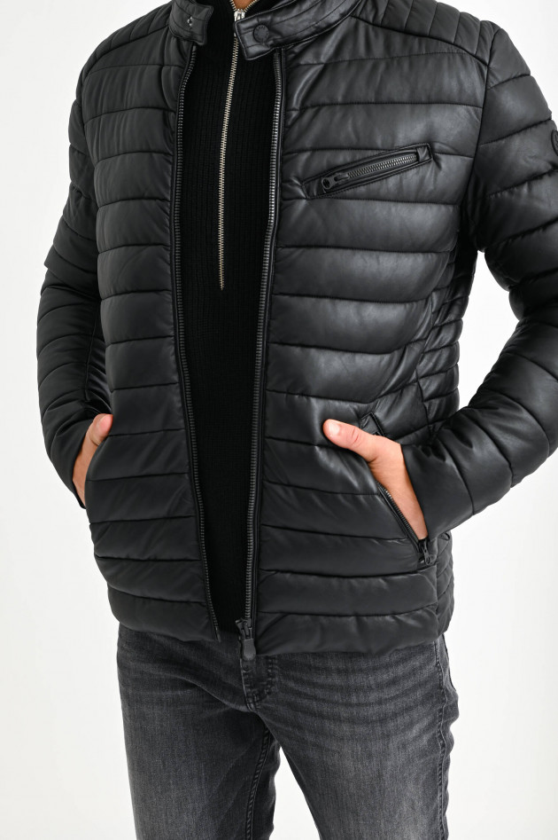 Save the duck Vegane Lederjacke in Schwarz