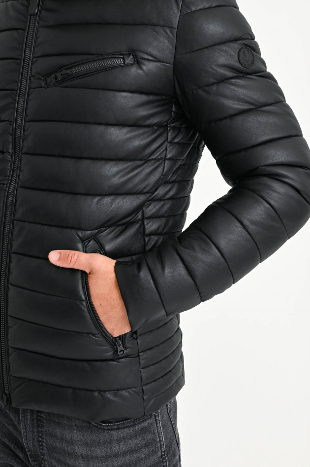 Save the duck Vegane Lederjacke in Schwarz