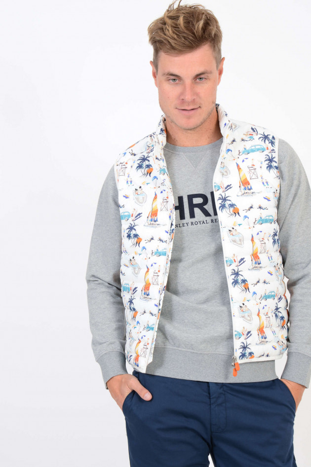 Save the duck Gilet mit Print in Weiß