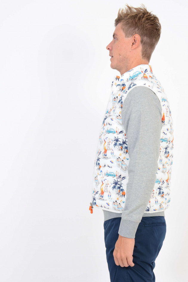 Save the duck Gilet mit Print in Weiß