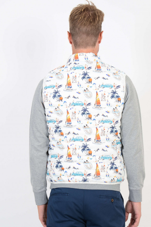 Save the duck Gilet mit Print in Weiß