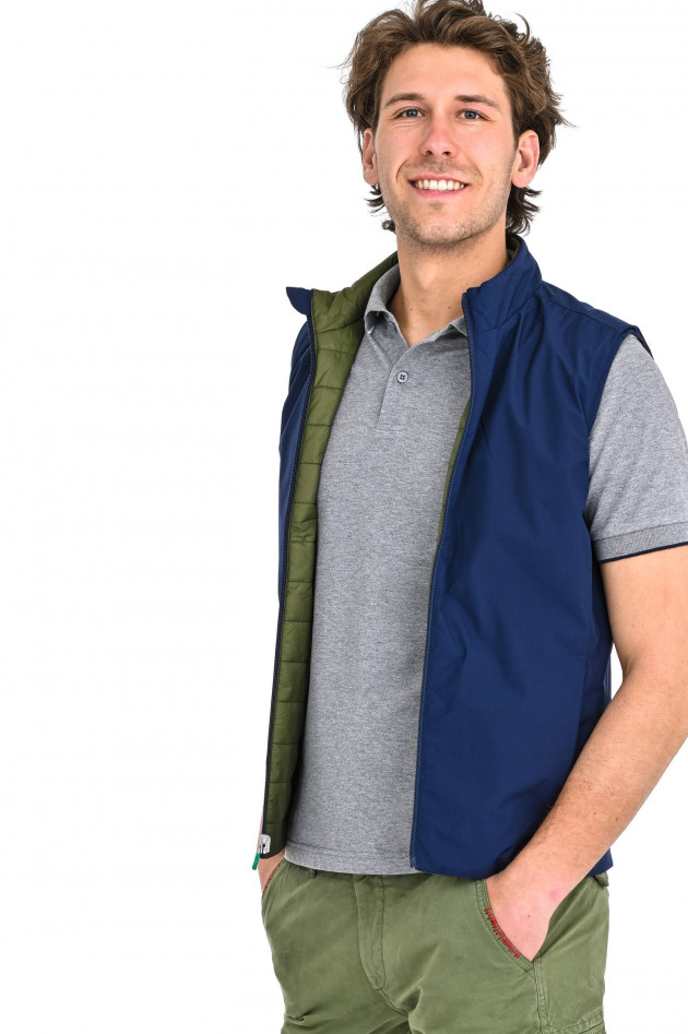 Save the duck Veganes Wendegilet in Navy/Oliv