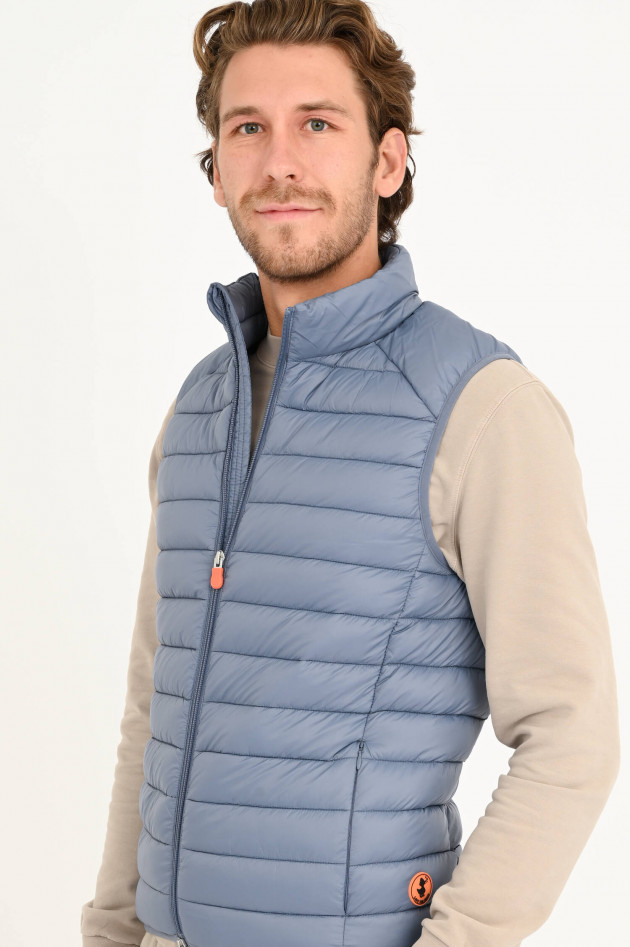 Save the duck Veganes Daunengilet in Schieferblau