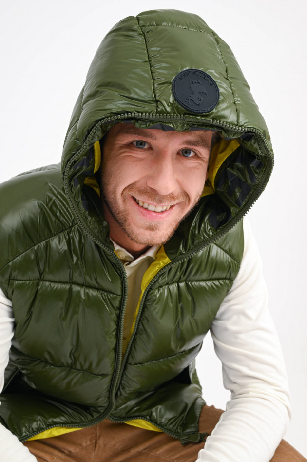 Save the duck Vegane Steppweste DEXTER in Tannengrün