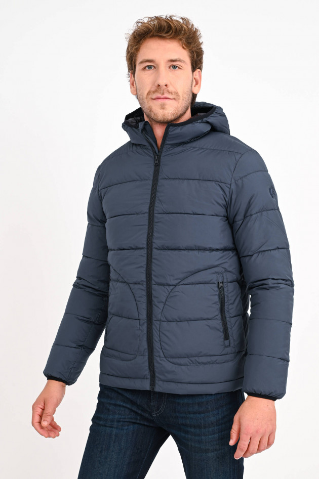 Scalpers Steppjacke mit Kapuze in Navy