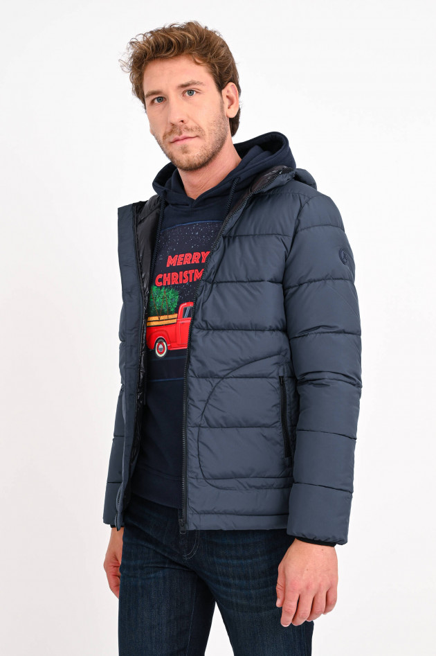 Scalpers Steppjacke mit Kapuze in Navy