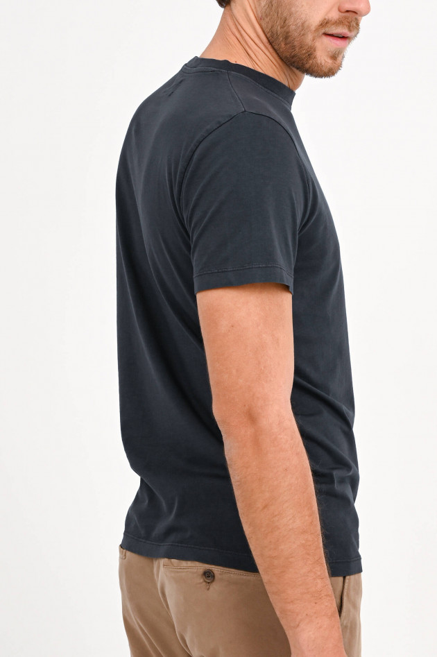 Scalpers Basic Shirt mit Stitching in Washed Black