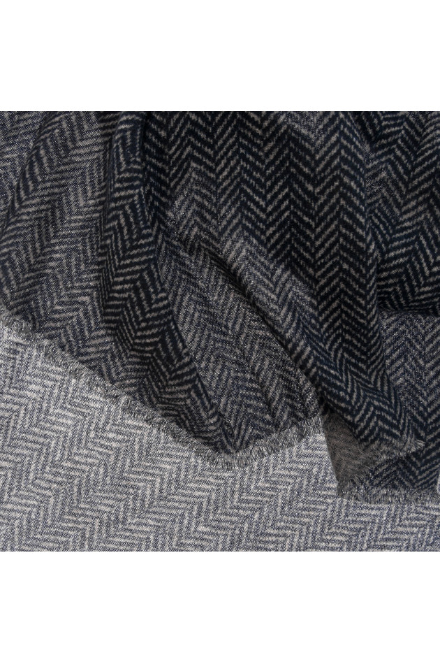 andrea's 1947 Schal gemustert in Blau