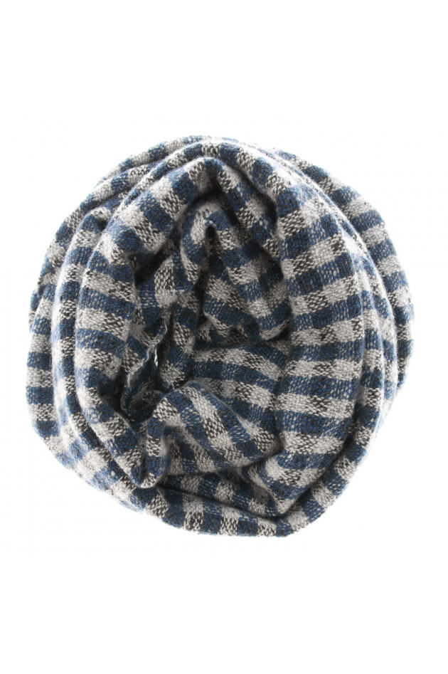 andrea's 1947 Schal gemustert in Blau/Grau