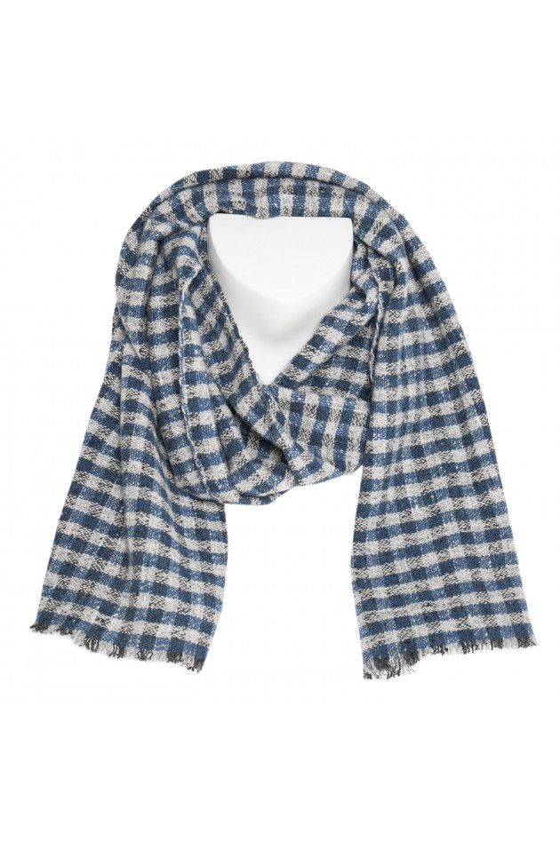 andrea's 1947 Schal gemustert in Blau/Grau
