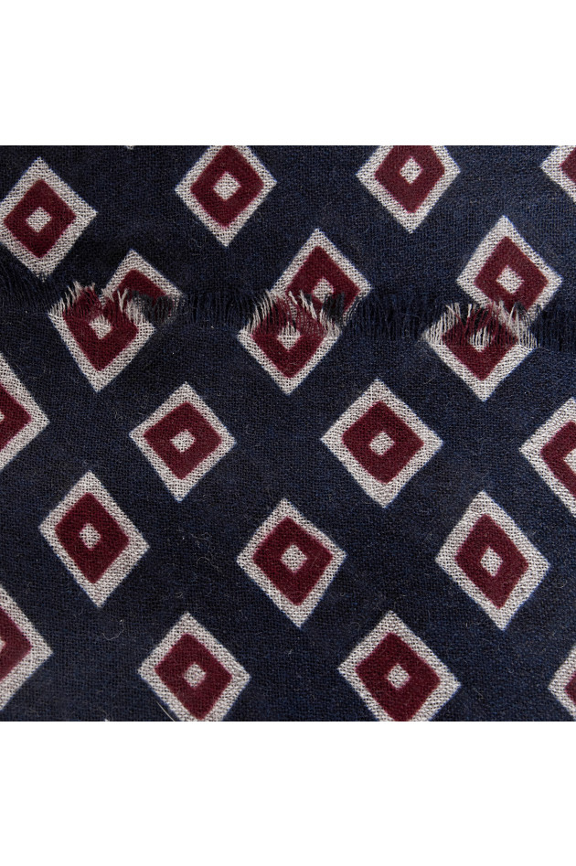 andrea's 1947 Schal gemustert in Blau/Rot