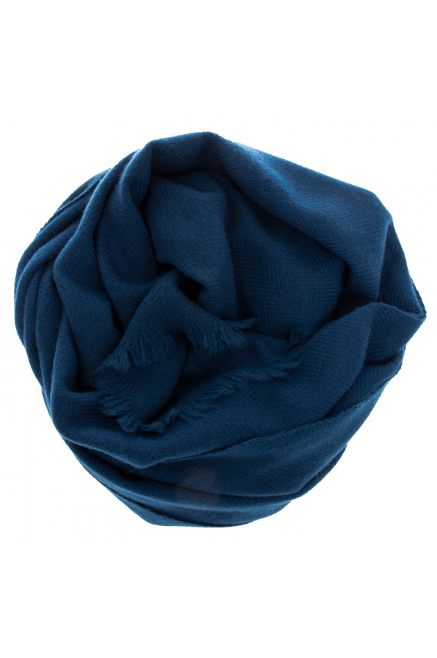 Pelo Schal in Blau gemustert