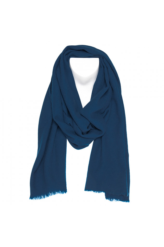 Pelo Schal in Blau gemustert