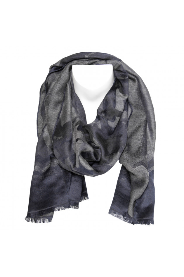 Etro Schal in Blau gemustert