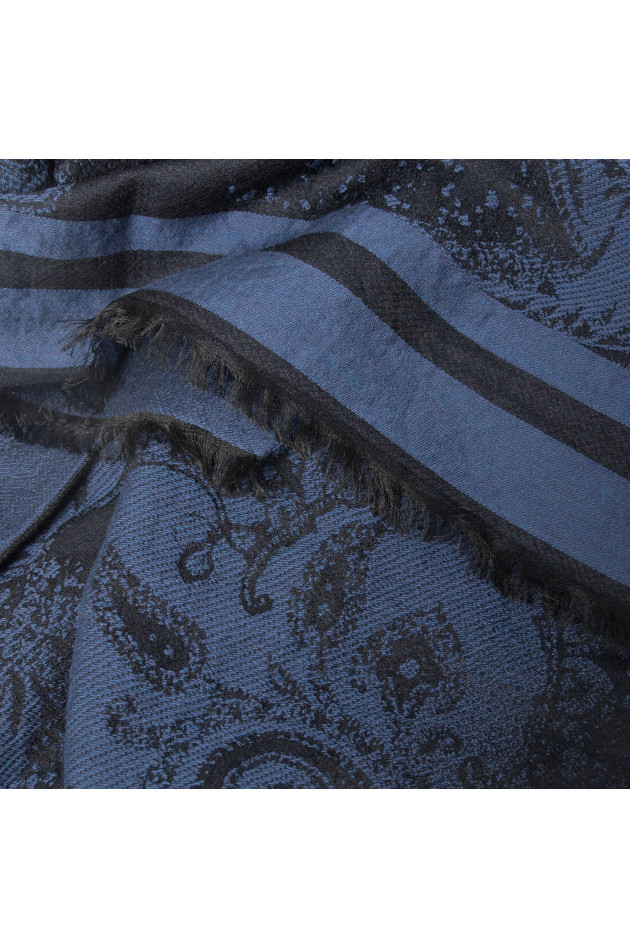 Etro Schal in Blau gemustert